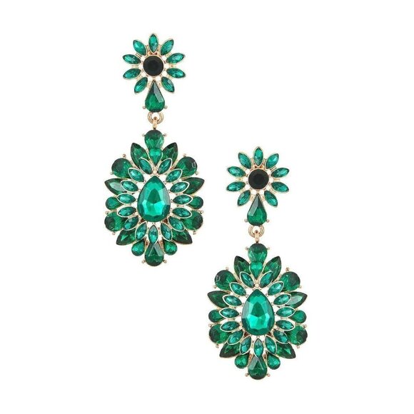 8 Other Reasons Jewelry - 8 Other Reasons Her Majesty Earrings Emerald Womens Size OS